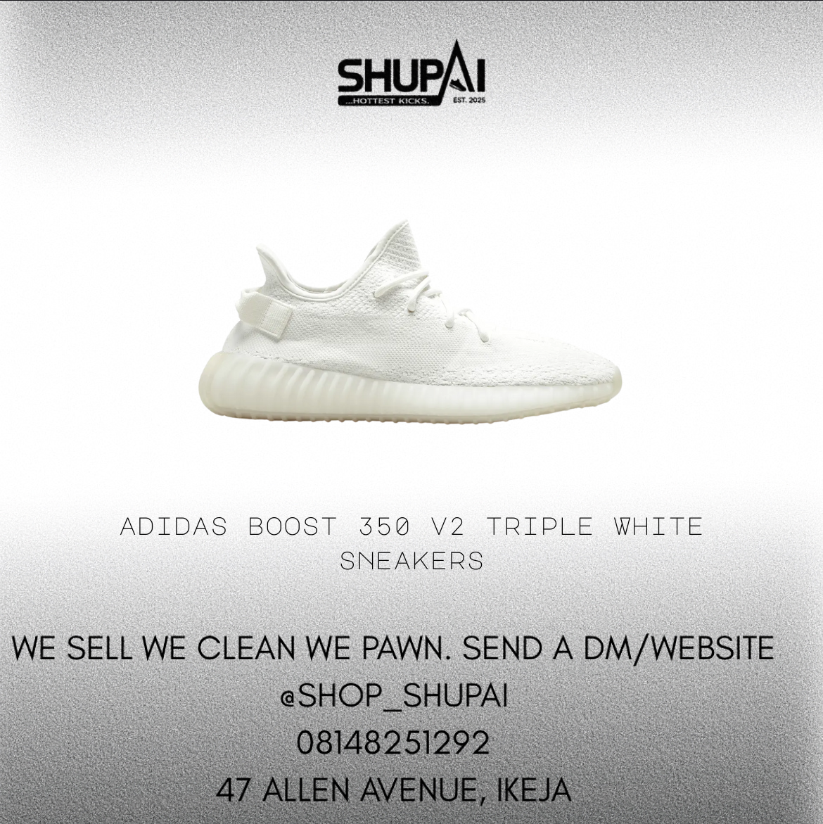 Adidas Boost 350 v2 Triple White sneakers