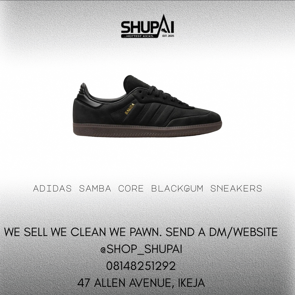 Adidas Samba Core BlackGum sneakers