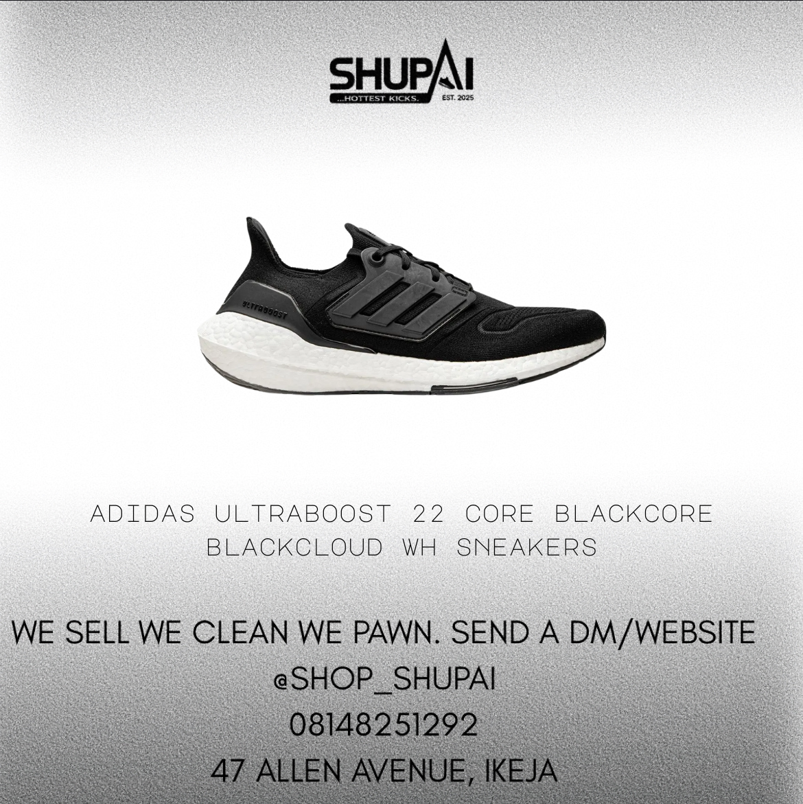 Adidas Ultraboost 22 Core