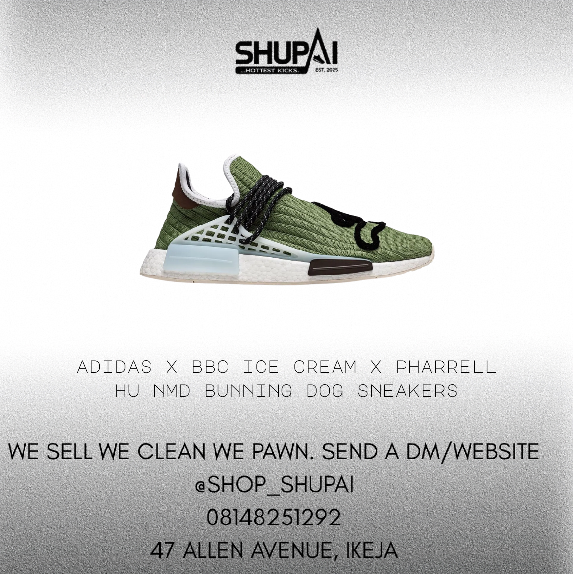 Adidas x BBC Ice Cream x Pharrell Hu NMD Running Dog sneakers