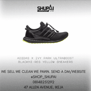 Adidas x Ivy Park Ultraboost Black Hi-Res Yellow sneakers