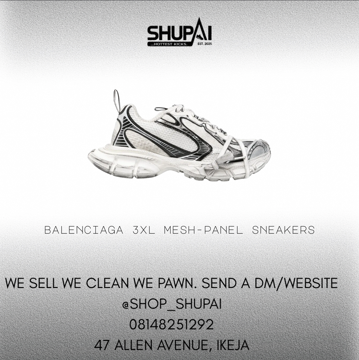 Balenciaga 3XL mesh-panel sneakers