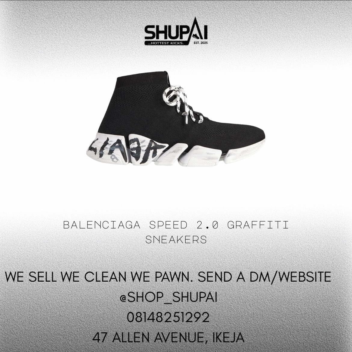 Balenciaga Speed 2.0 graffiti sneakers