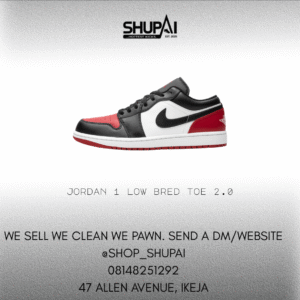 Jordan 1 Low Bred Toe 2.0