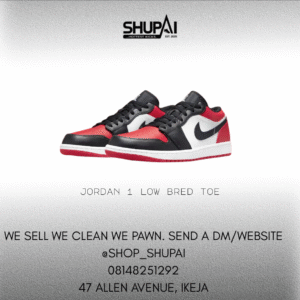 Jordan 1 Low Bred Toe