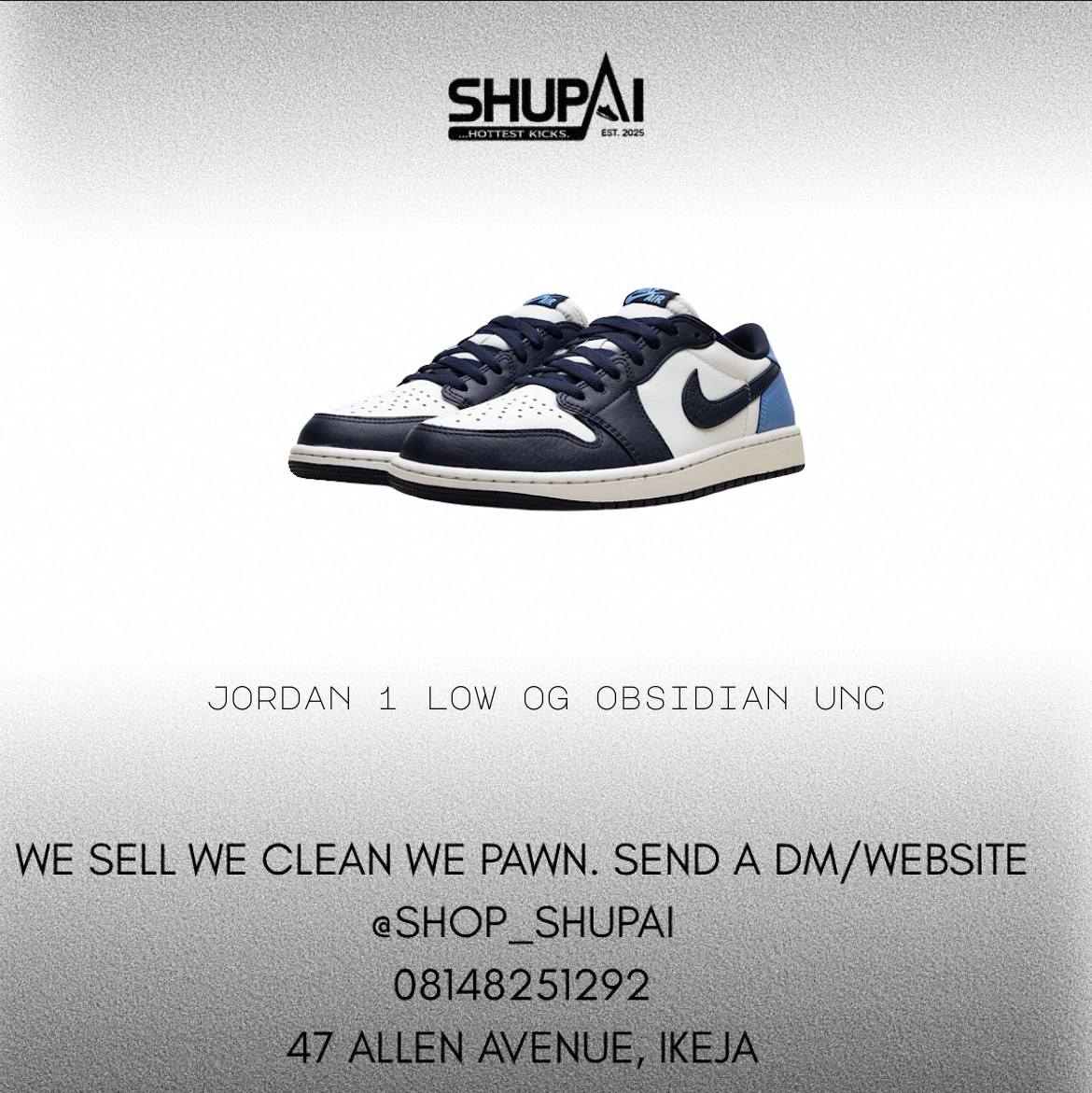 Jordan 1 Low OG Obsidian UNC