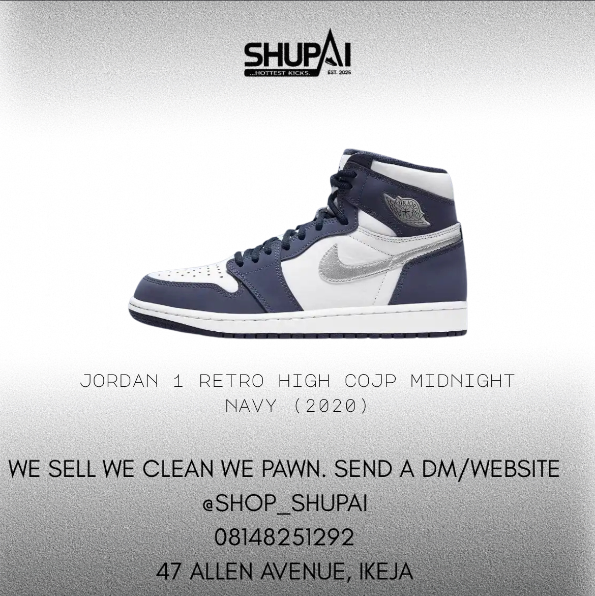 Jordan 1 Retro High COJP Midnight Navy (2020)