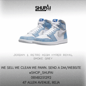 Jordan 1 Retro High Hyper Royal Smoke Grey