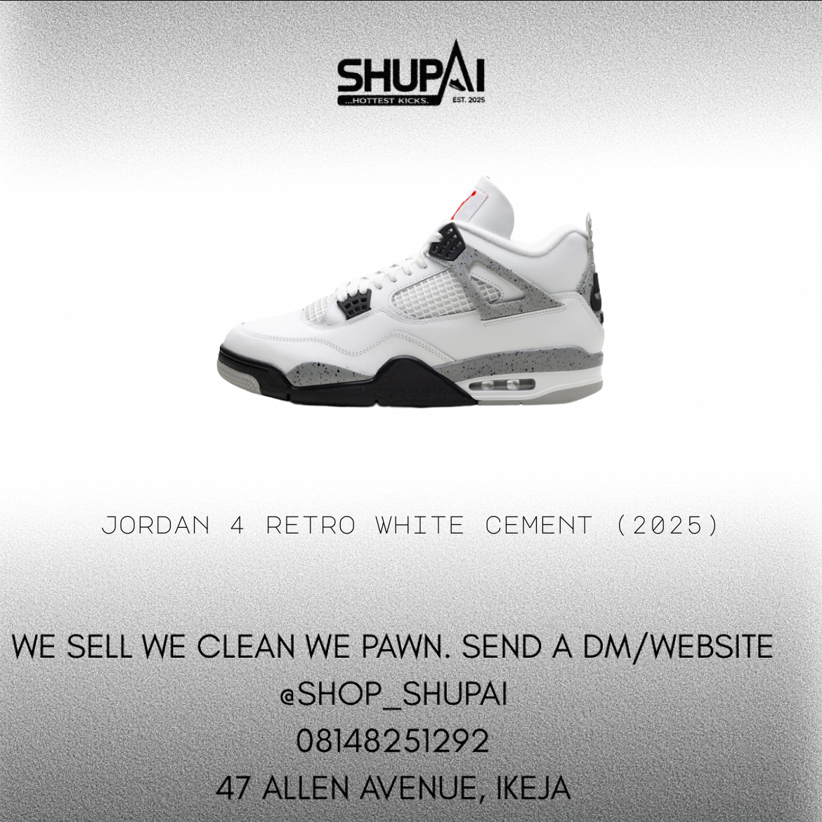 Jordan 4 Retro White Cement (2025)