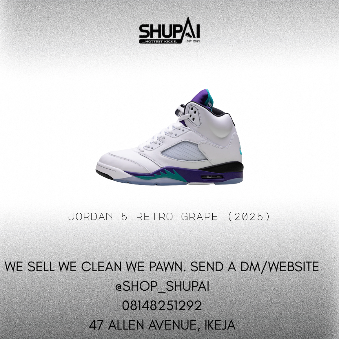 Jordan 5 Retro Grape (2025)