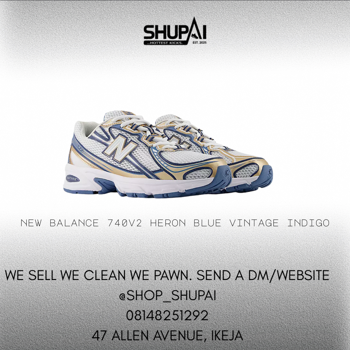 New Balance 740v2 Heron Blue Vintage Indigo