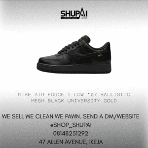 Nike Air Force 1 Low ’07 Ballistic Mesh Black University Gold