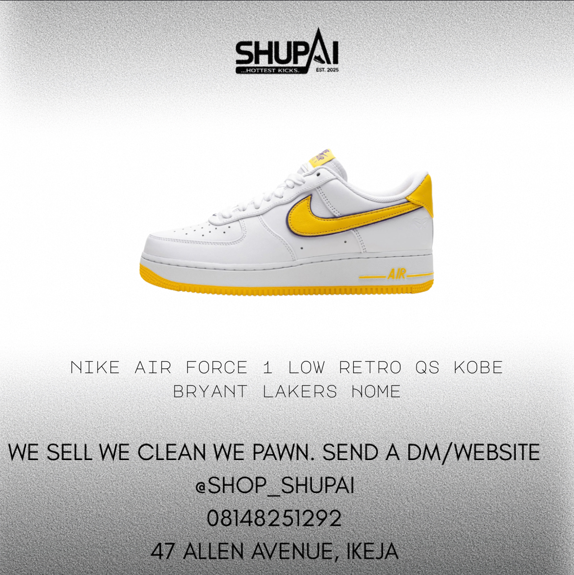 Nike Air Force 1 Low Retro QS Kobe Bryant Lakers