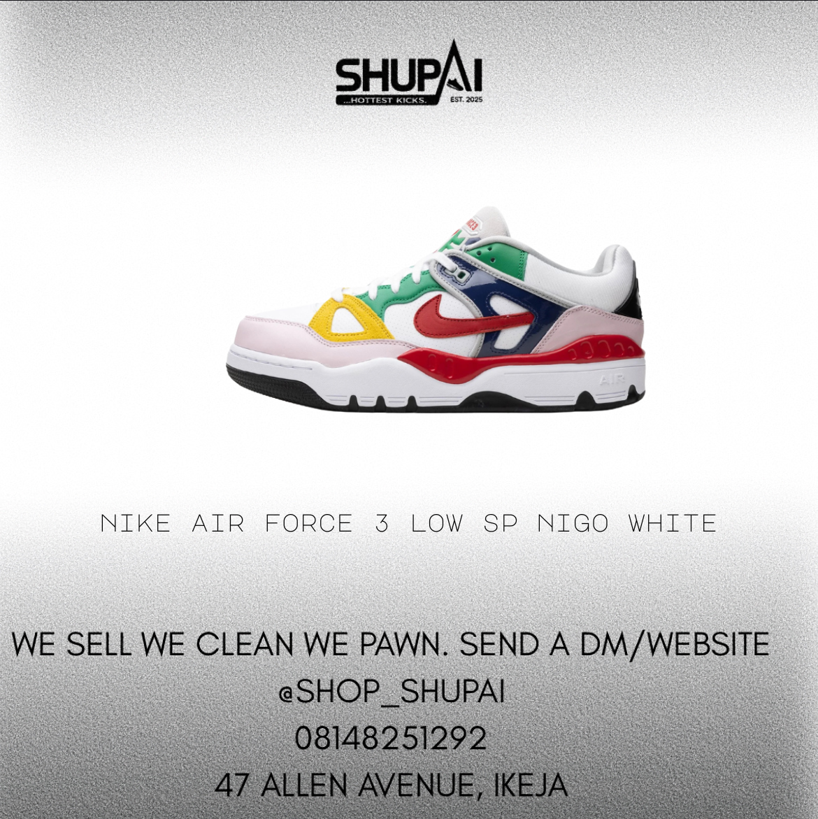 Nike Air Force 3 Low SP Nigo White