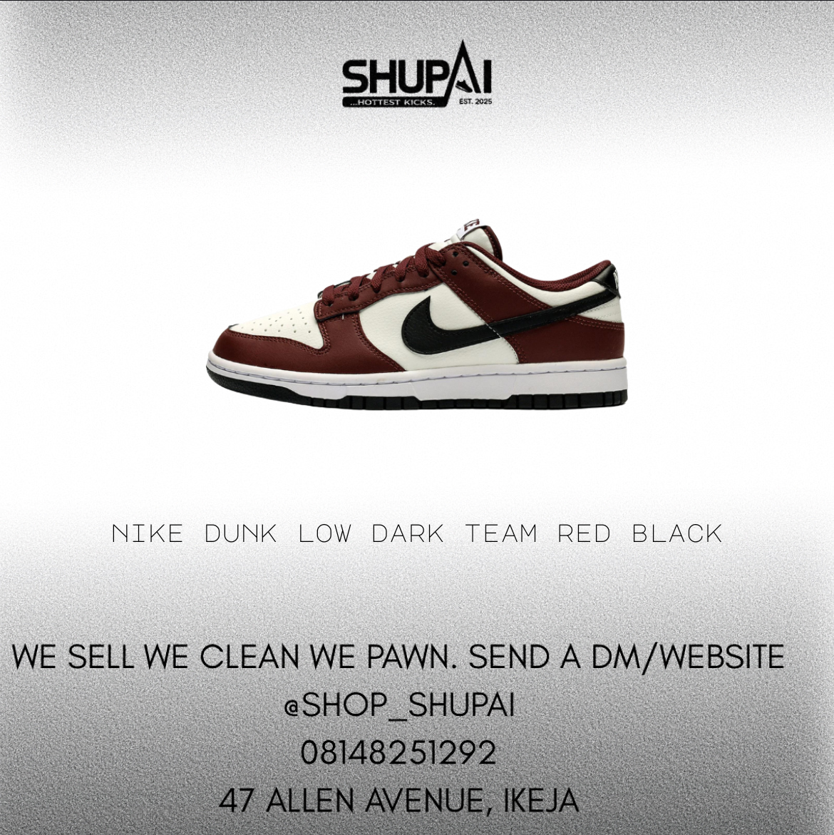 Nike Dunk Low Dark Team Red Black