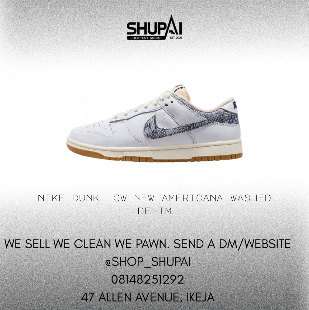 Nike Dunk Low New Americana Washed Denim