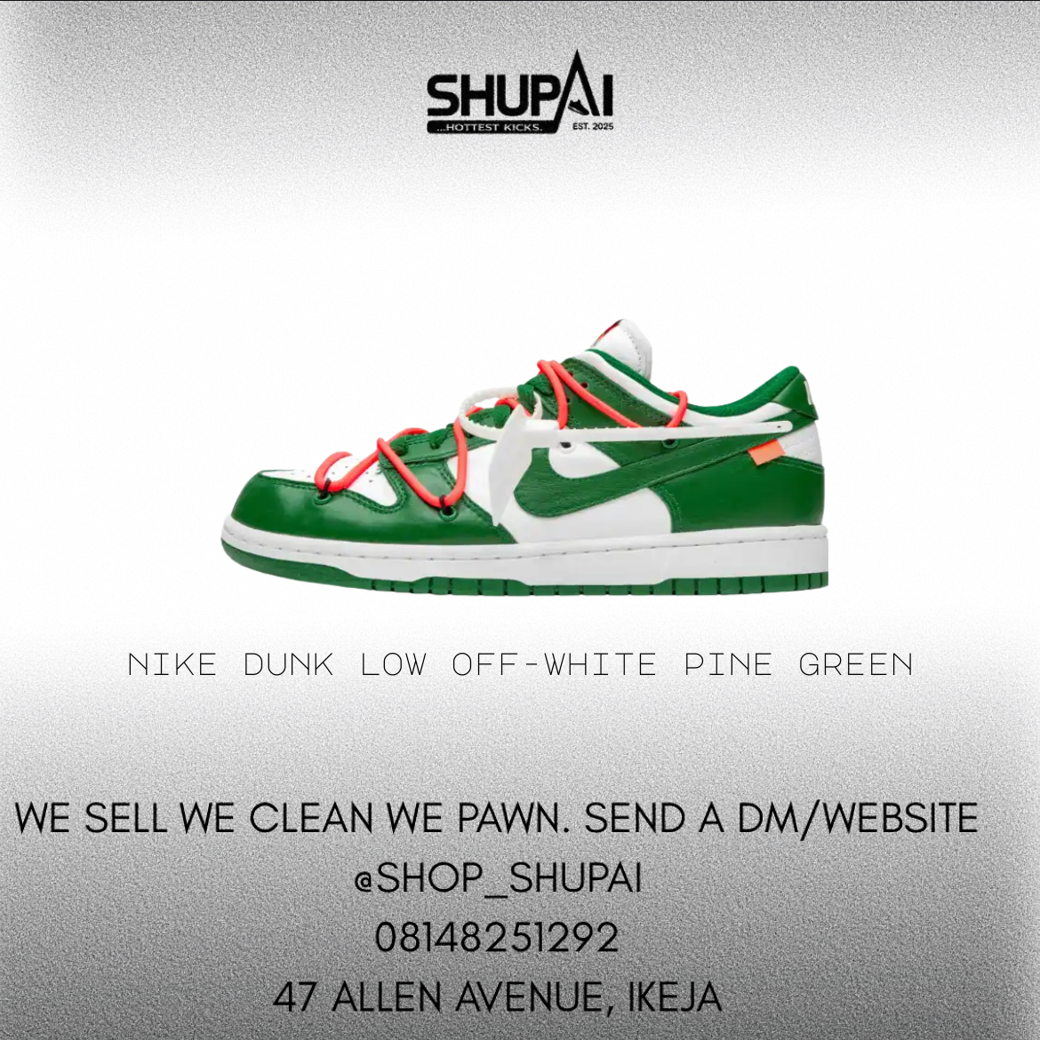 Nike Dunk Low OFF-WHITE Pine Green