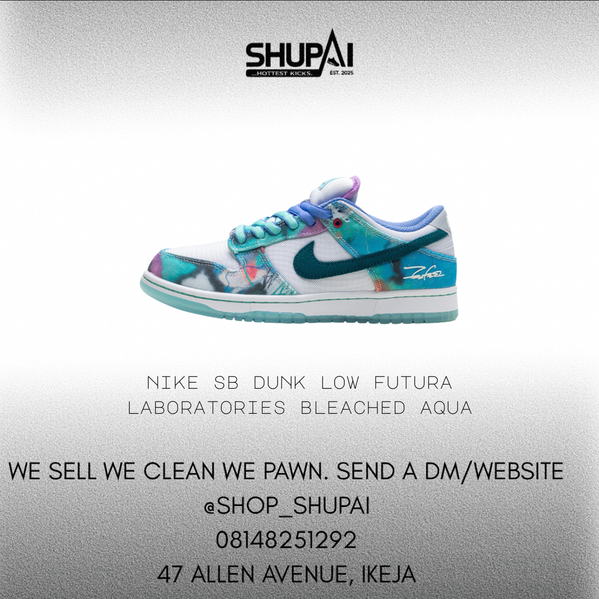 Nike SB Dunk Low Futura Laboratories Bleached Aqua
