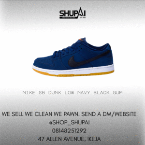 Nike SB Dunk Low Navy Black Gum