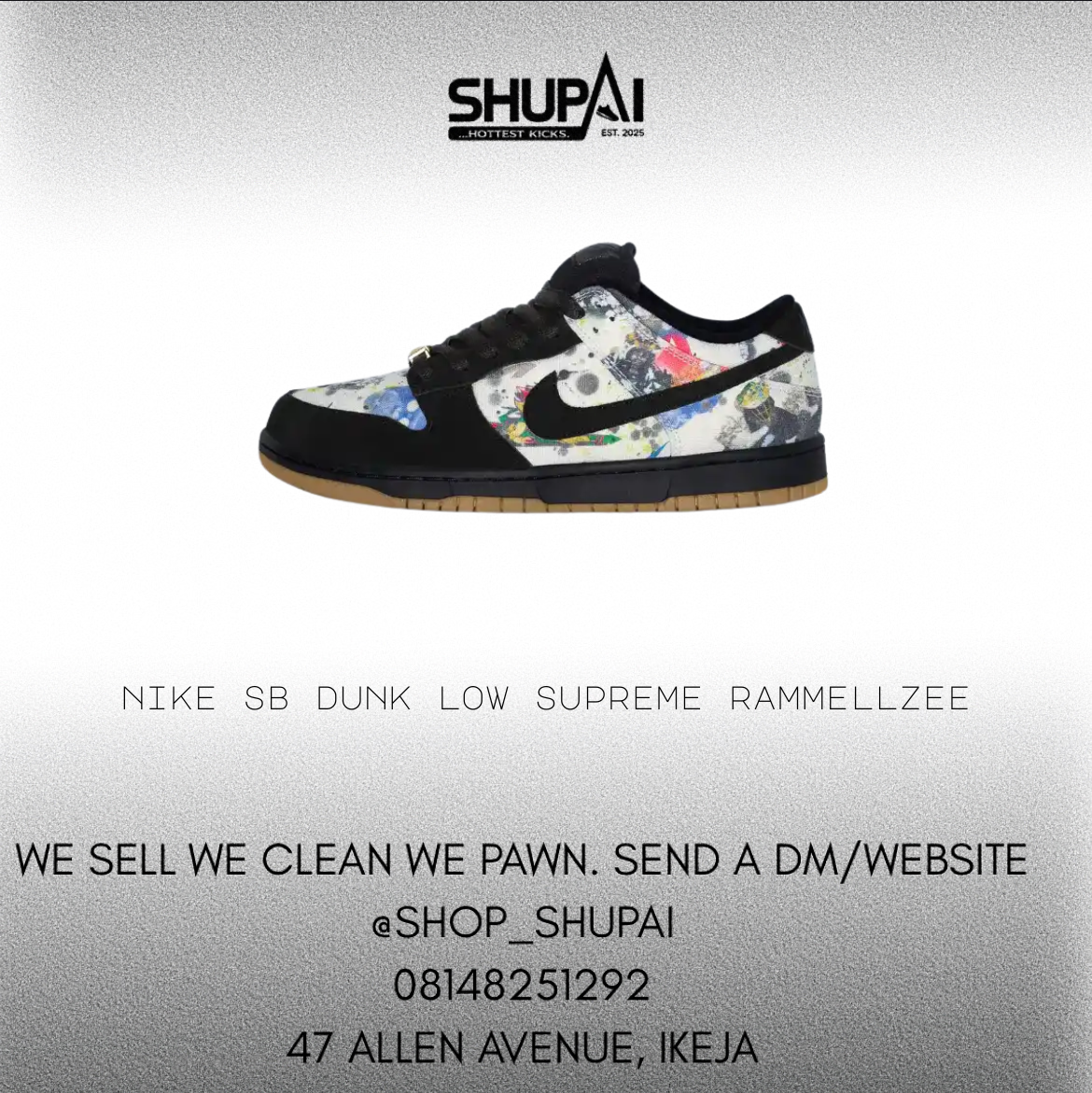 Nike SB Dunk Low Supreme Rammellzee