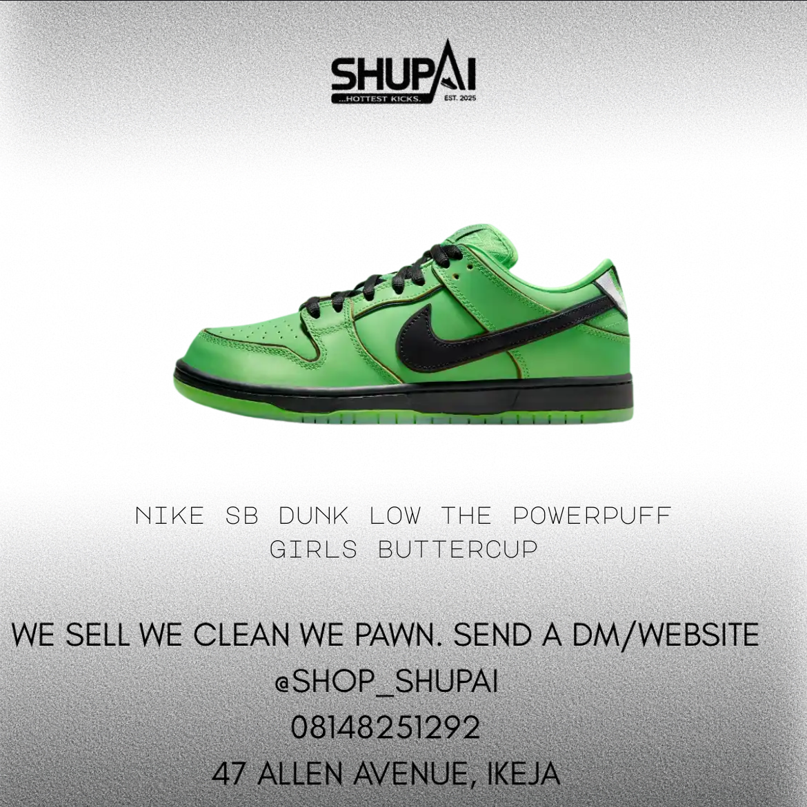 Nike SB Dunk Low The Powerpuff Girls Buttercup