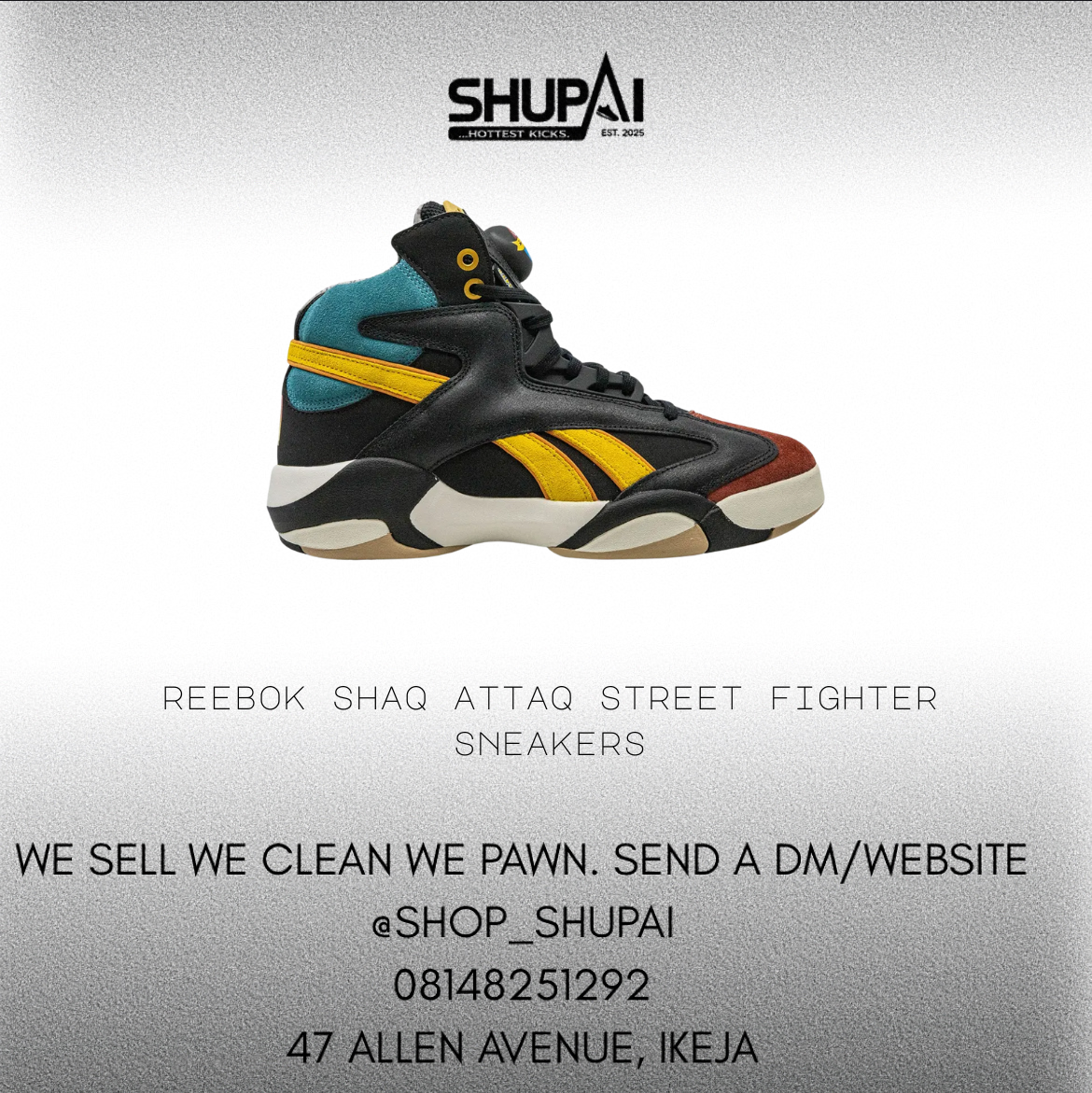 Reebok Shaq Attaq Street Fighter sneakers