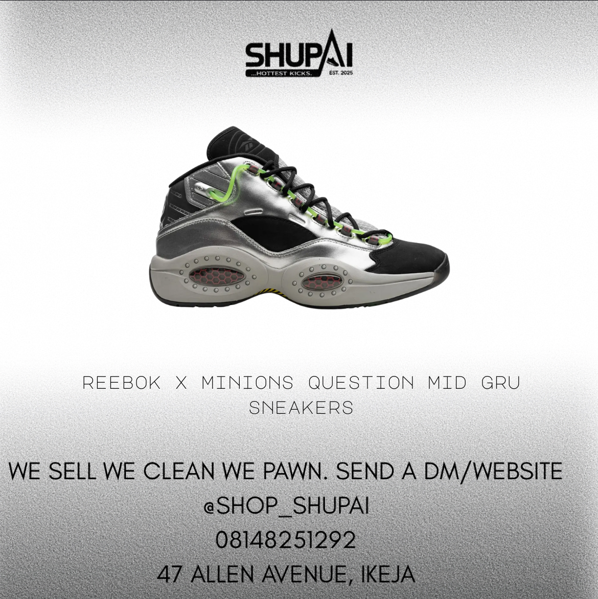 Reebok x Minions Question Mid Gru sneakers