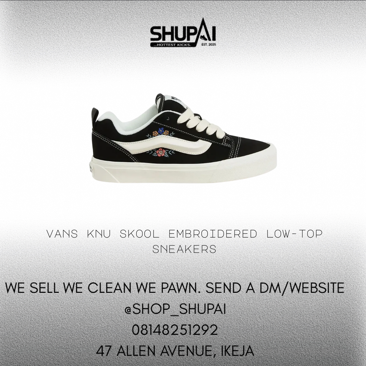 Vans Knu Skool embroidered sneakers