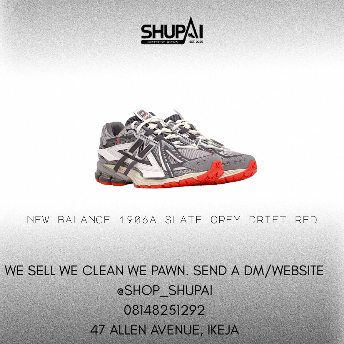 New Balance 1906A Slate Grey Drift Red